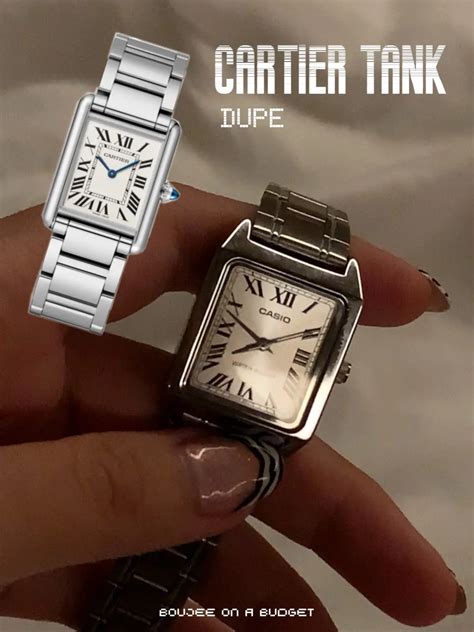 cartier tank dupe casio|casio watch cartier dupe.